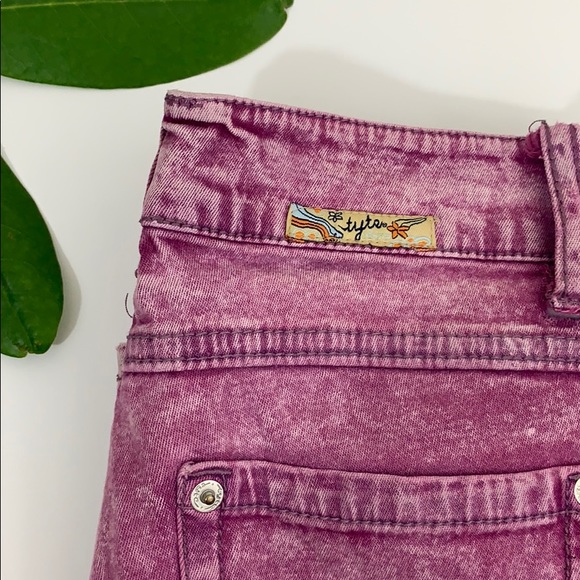 TYTE | Skinny Pink Acid Wash Jeans - Picture 3 of 8